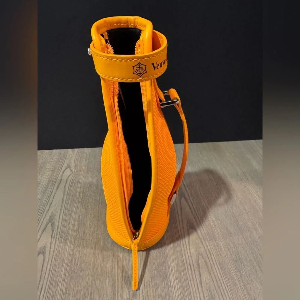 Veuve Clicquot Orange Champagne Bottle Ice Jacket Zippered Sleeve with Handle